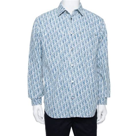 Shirt Dior Homme Blue size 43 EU (tour de cou / collar) in Cotton 